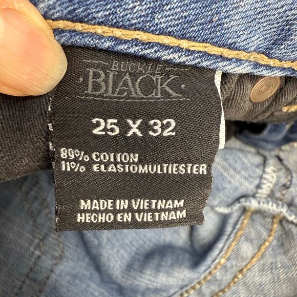 Buckle Black Jeans Women's 25x32 (2) Blue Straight Fit #146 Stone Wash Preppy - Picture 8 of 14
